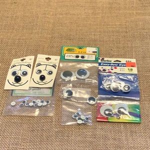 34 VARIOUS SIZES EYES AND 2 NOSES